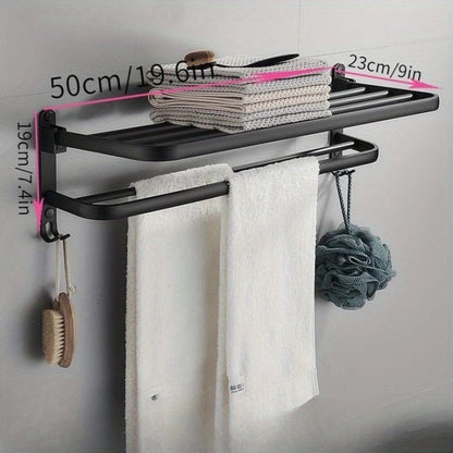 Wall mounted moveable towel rack