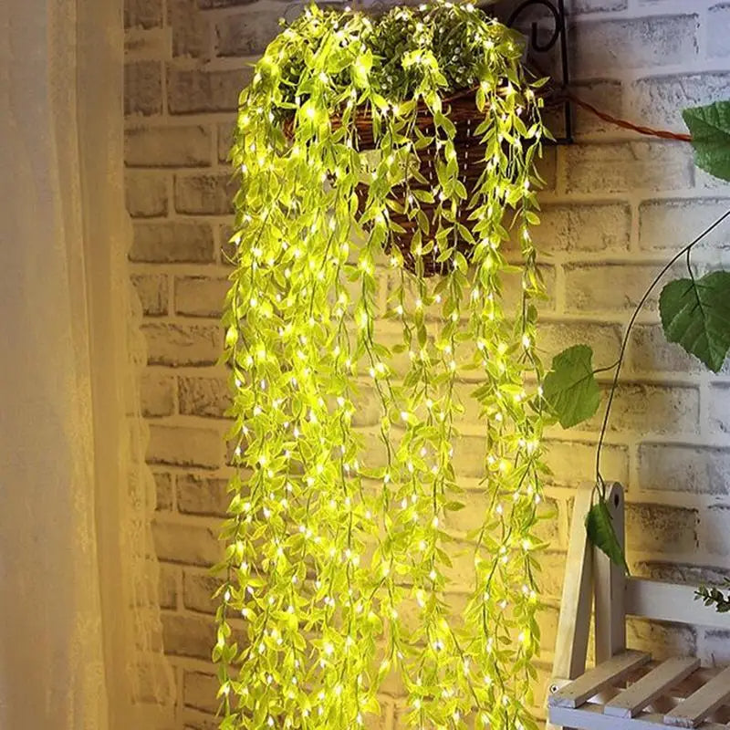 Leaves fairy curtain lights