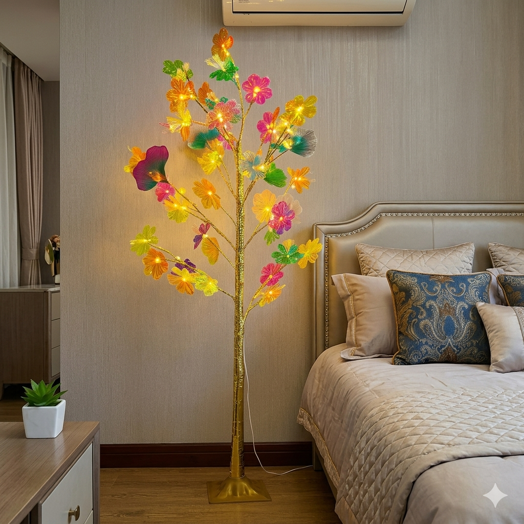 Corner LEDs tree decoration lamp