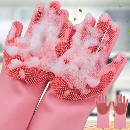 Silicon washing gloves