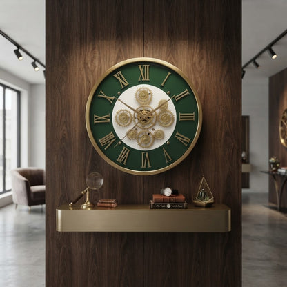 Fancy Retro gearing round wall clock