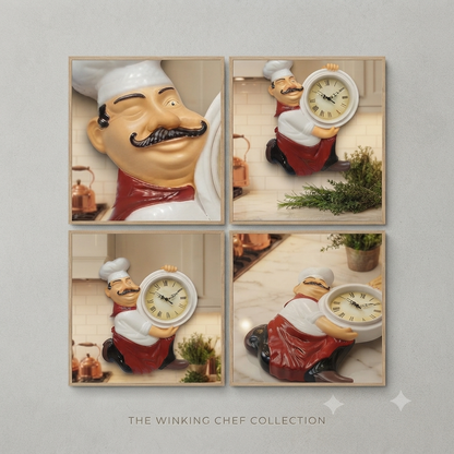 Italian Design Chef mustache Wall clock