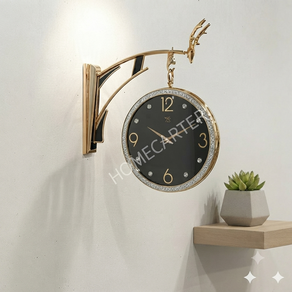 Dual sided fancy station clock