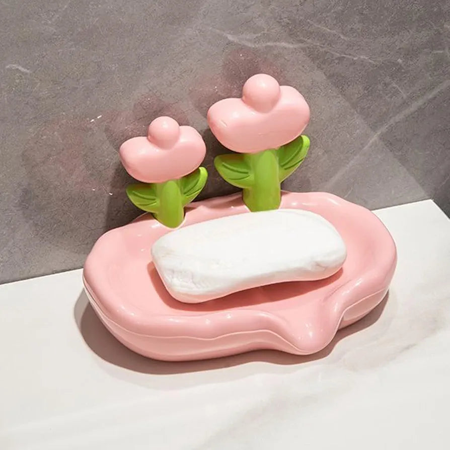 Floral dish drainage soap holder
