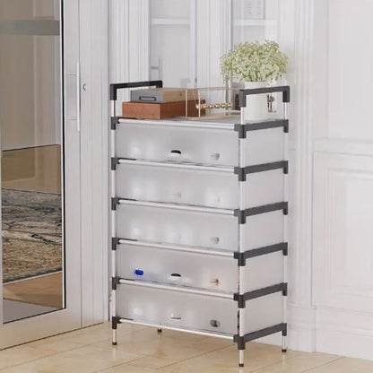 5 layer dustproof shoe organizer