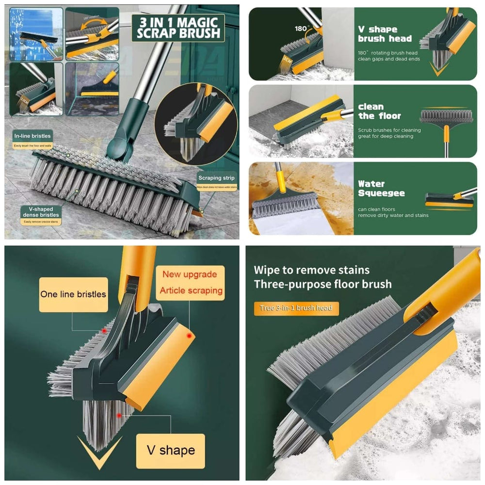 3 in 1 cleaning wiper brush with holder