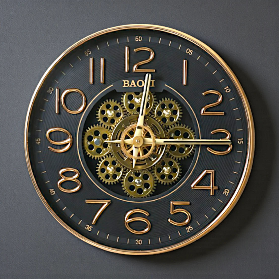 Antique Round fancy wallclock with gears