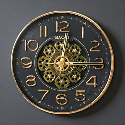 Antique Round fancy wallclock with gears