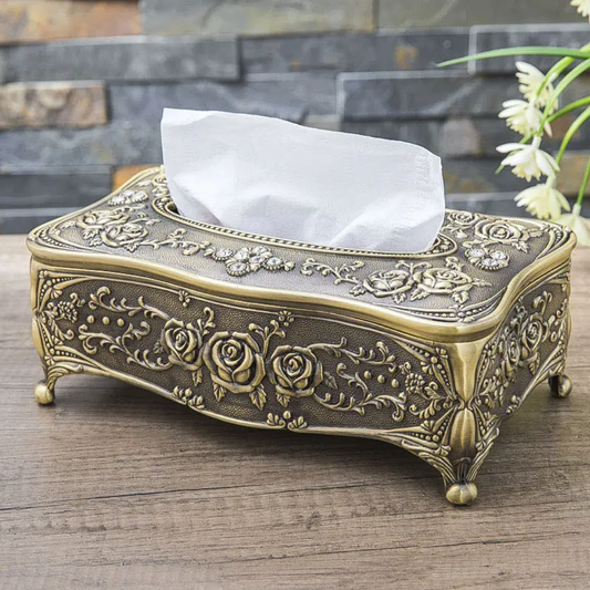 bronze antique tissue napkin holder organizer