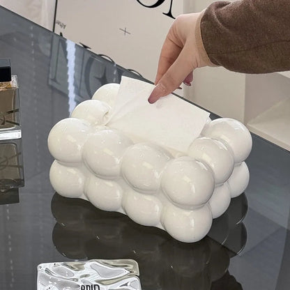 Bubble shaped tissue box organizer