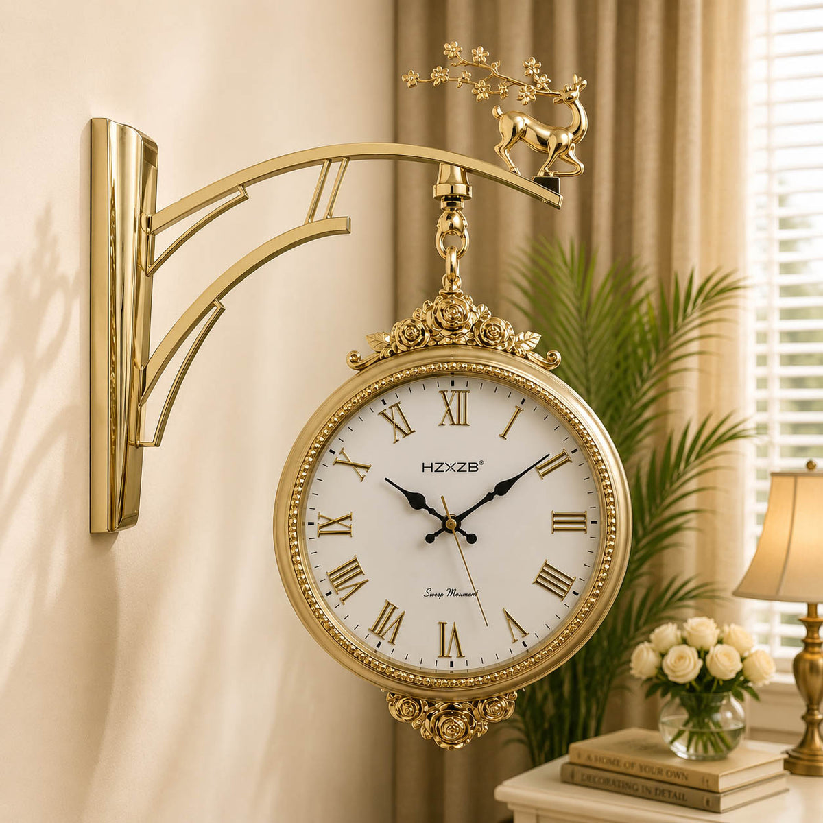 Markhor design hyzxing dual sided station clock
