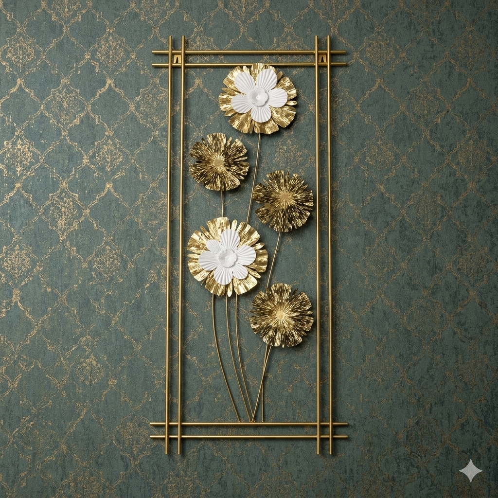 Metal wall votive decoration