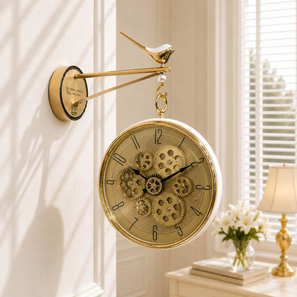 Dual sided station clock