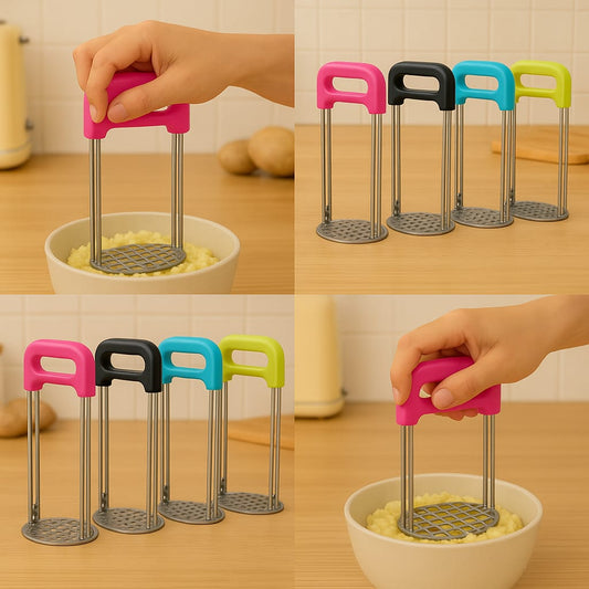Stainless steel potato masher