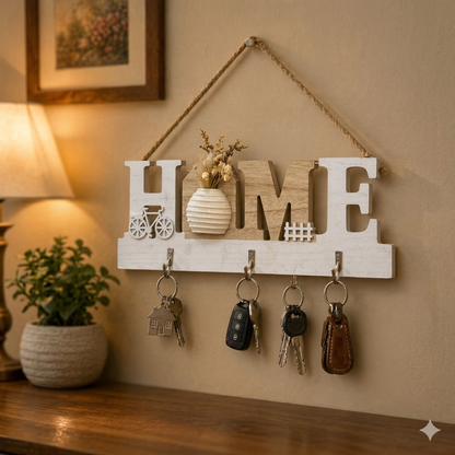 Home theme wooden key holder