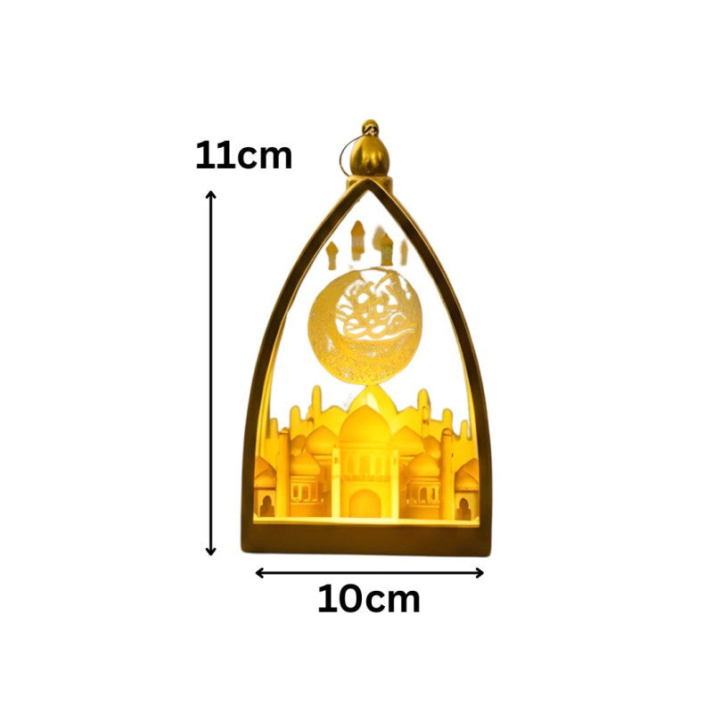 Desktop led lantern decoration with led candle inside