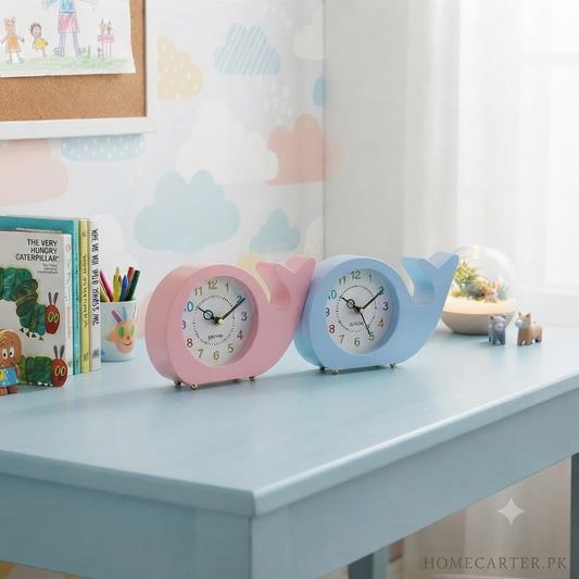 Whale desk kids room table clock