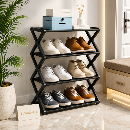 4-Tier Shoe Rack – Space Saving Shoe Organizer Stand
