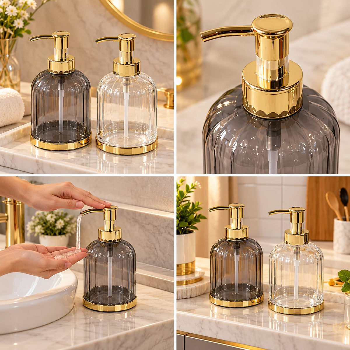 Smoky liquid soap dispenser (imported)