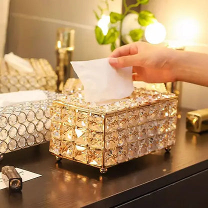 Crystal nug tissue box holder