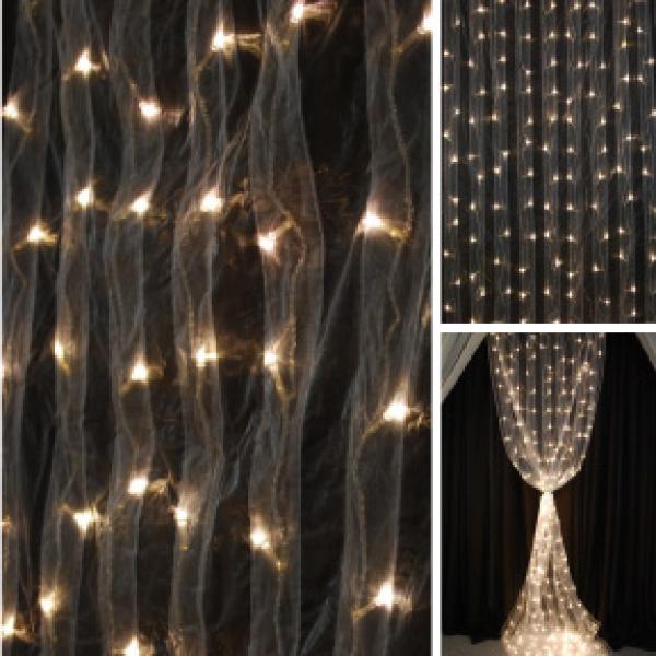 10*10ft Organza lights with curtains