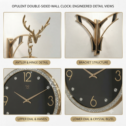 Dual sided fancy station clock