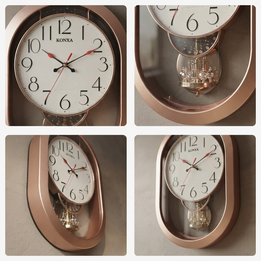 Retro classic pendulum wall clock