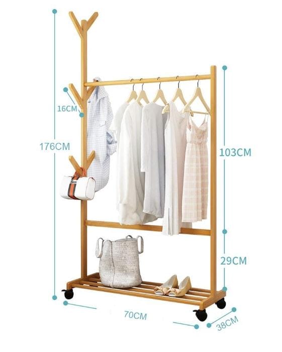 3 in 1 multipurpose coat hanger , cloth stand & shoe rack