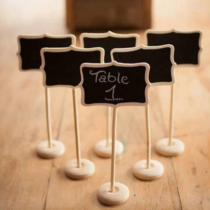 Wooden mini chalkboard with stand  set of 5