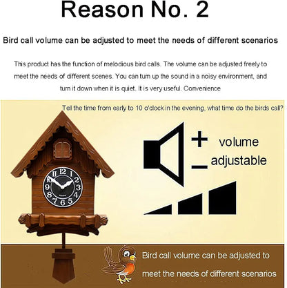 Cuckoo clock with moveable bird