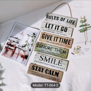 6 step Life Rules Wall hanging quotation