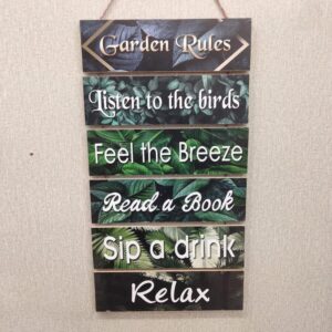 Garden Rules Wall quotation -6step