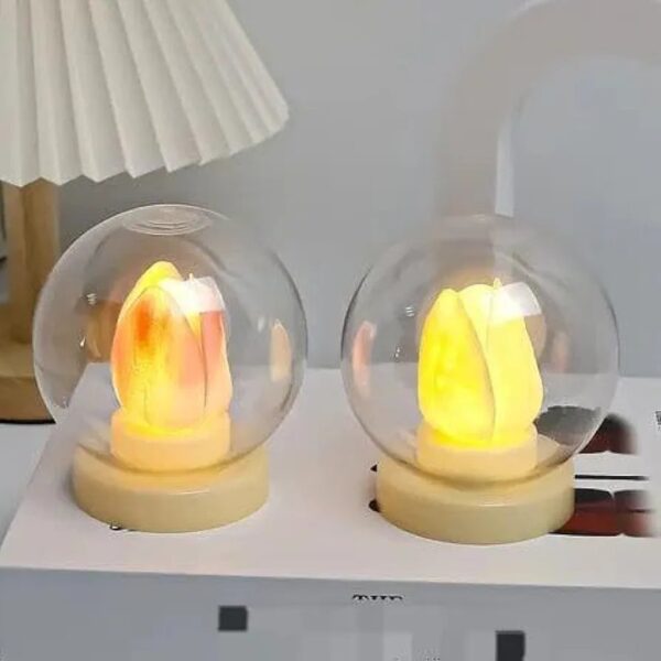 Led false-Rose shaped candles
