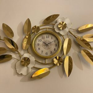 Wall Metallic Art decoration with clock