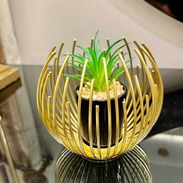 Globe desktop decor with sml planter