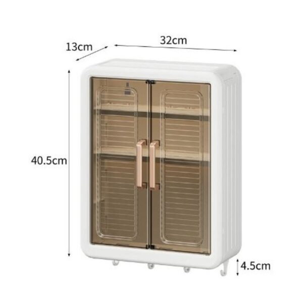 Bathroom Cabinet Punch-Free Wall-Mounted Storage Rack with Magnetic Suction - Image 5