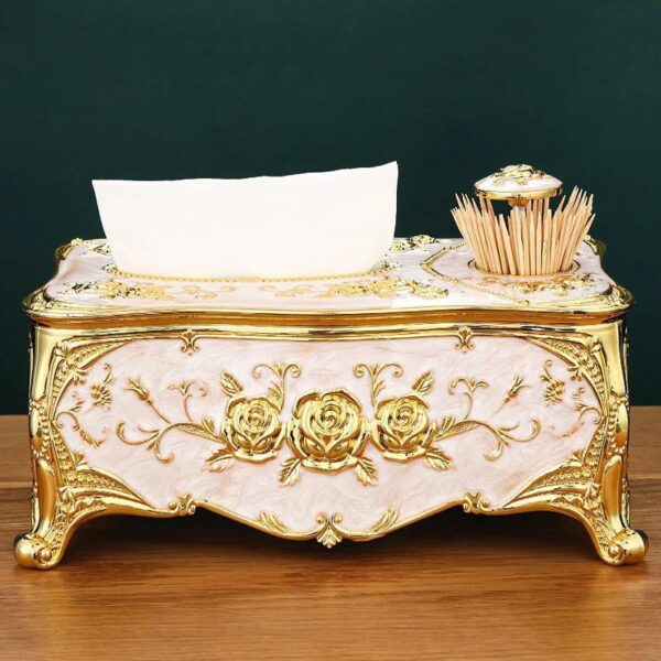Luxury tissue box with toothpick dispenser - Image 2